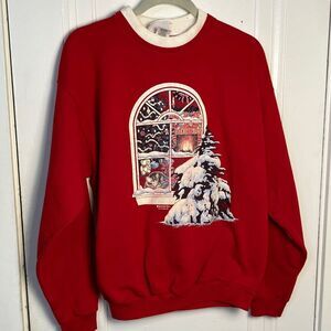 Vintage Christmas window crewneck